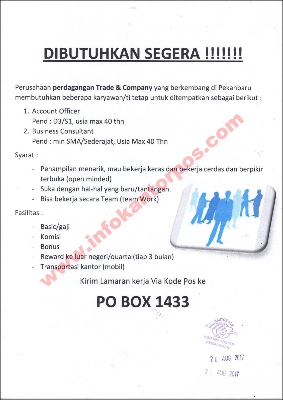 Contoh Amplop Surat Lamaran Kerja Po Box