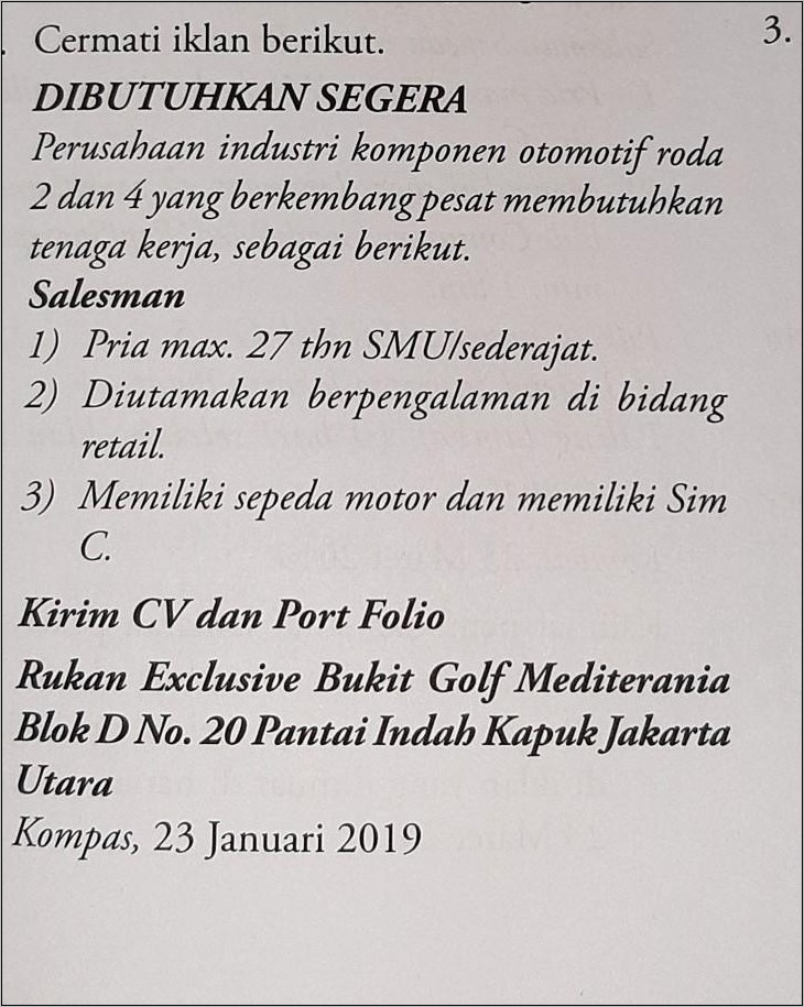 Contoh Kaliamat Tentang Kelebihan Diri Dalam Surat Lamaran