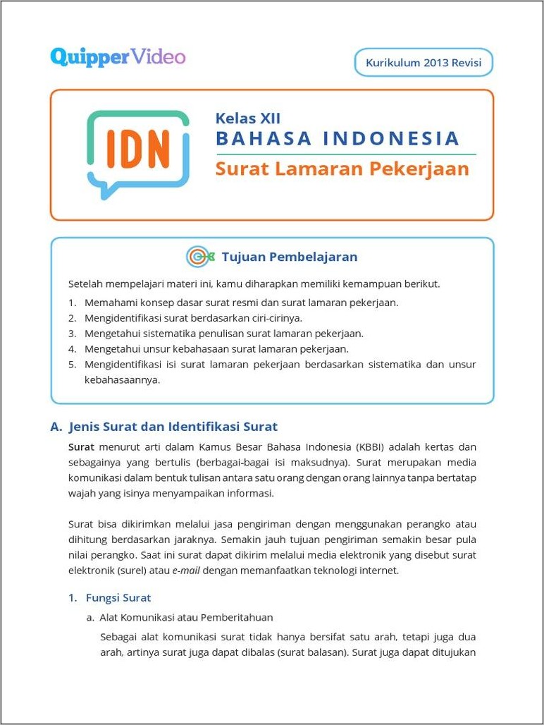 Contoh Kata Kata Surat Lamaran Kerja