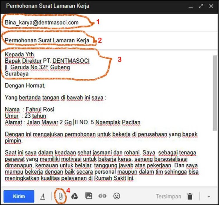 Contoh Kop Surat Lamaran Kerja Yang Benar