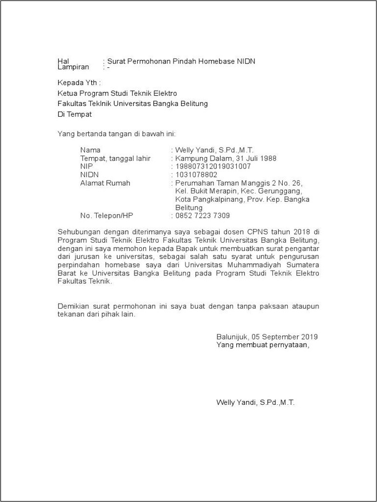 Contoh Lampiran Surat Lamaran Dosen.doc