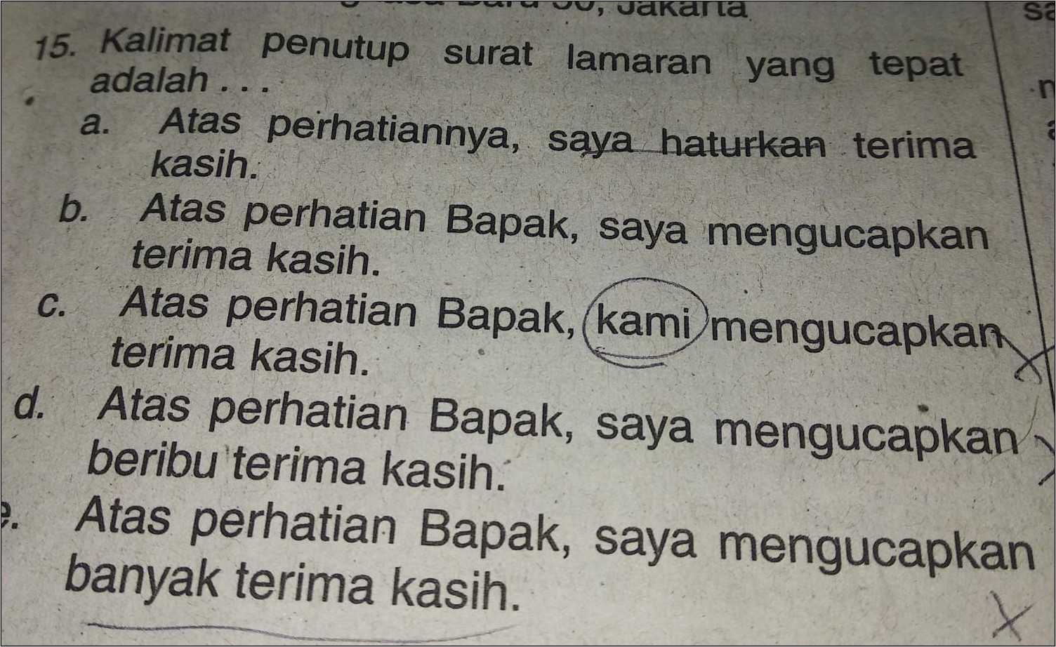 Contoh Penutup Surat Lamaran Pekerjaan Yang Tepat