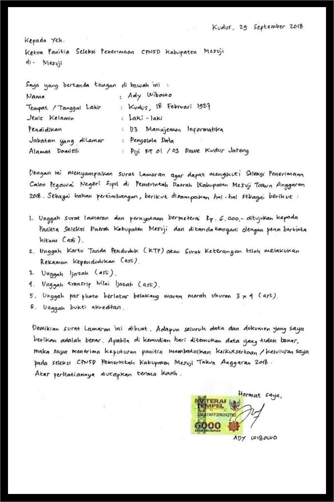 Contoh Salam Pembuka Surat Lamaran Kerja Dalam Bahasa Inggris