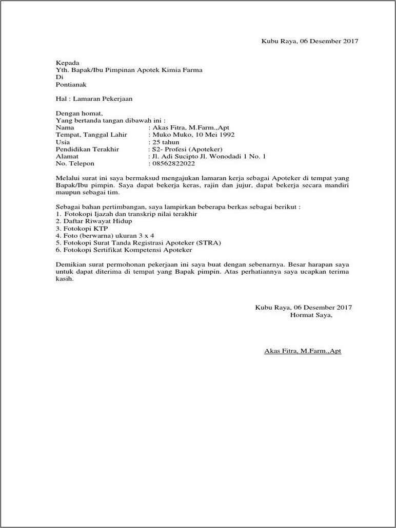 Contoh Soal Un Sma Tahun 2017 Surat Lamaran Kerja