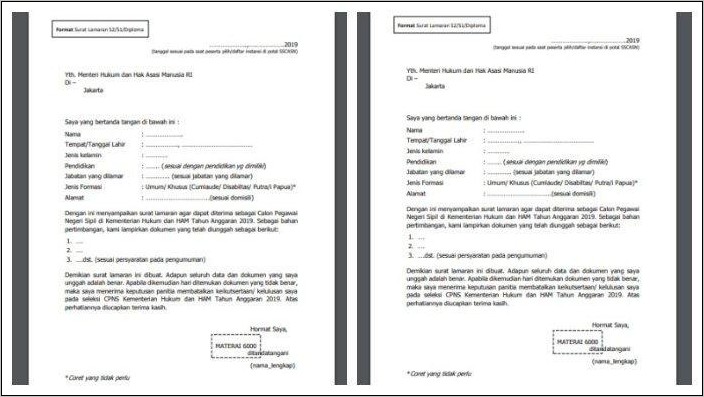 Contoh Surat Lamaran Anak Sma