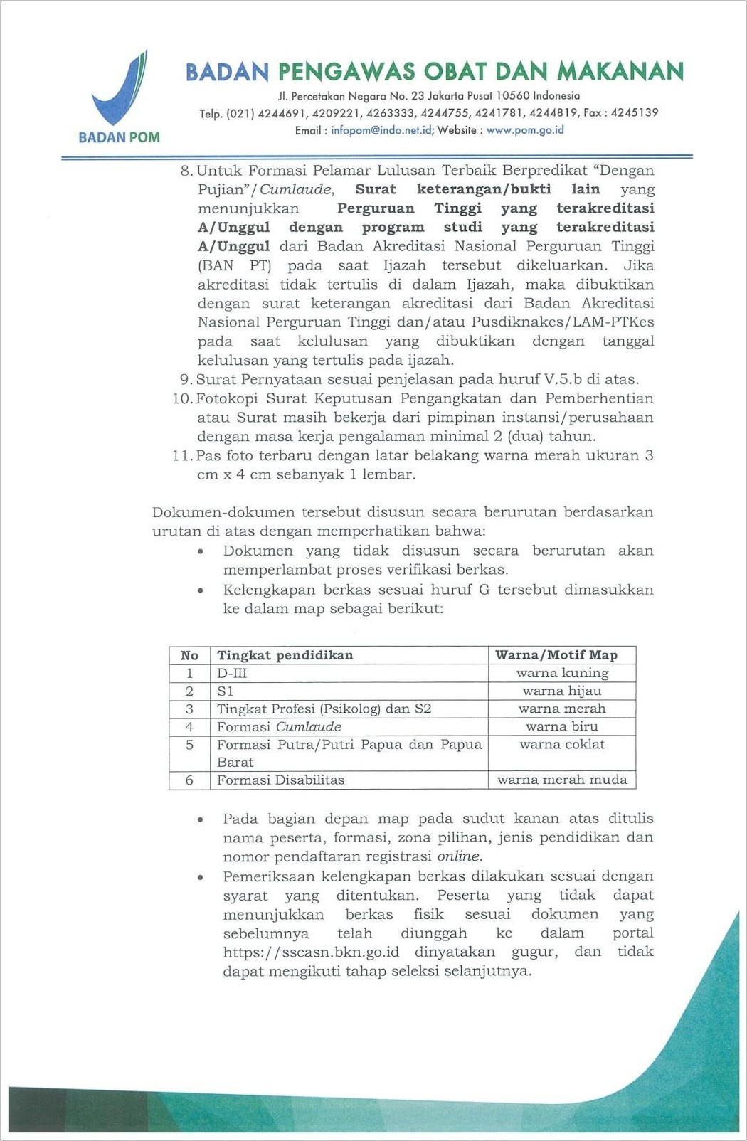 Contoh Surat Lamaran Badan Pengawas Pemilihan Umum