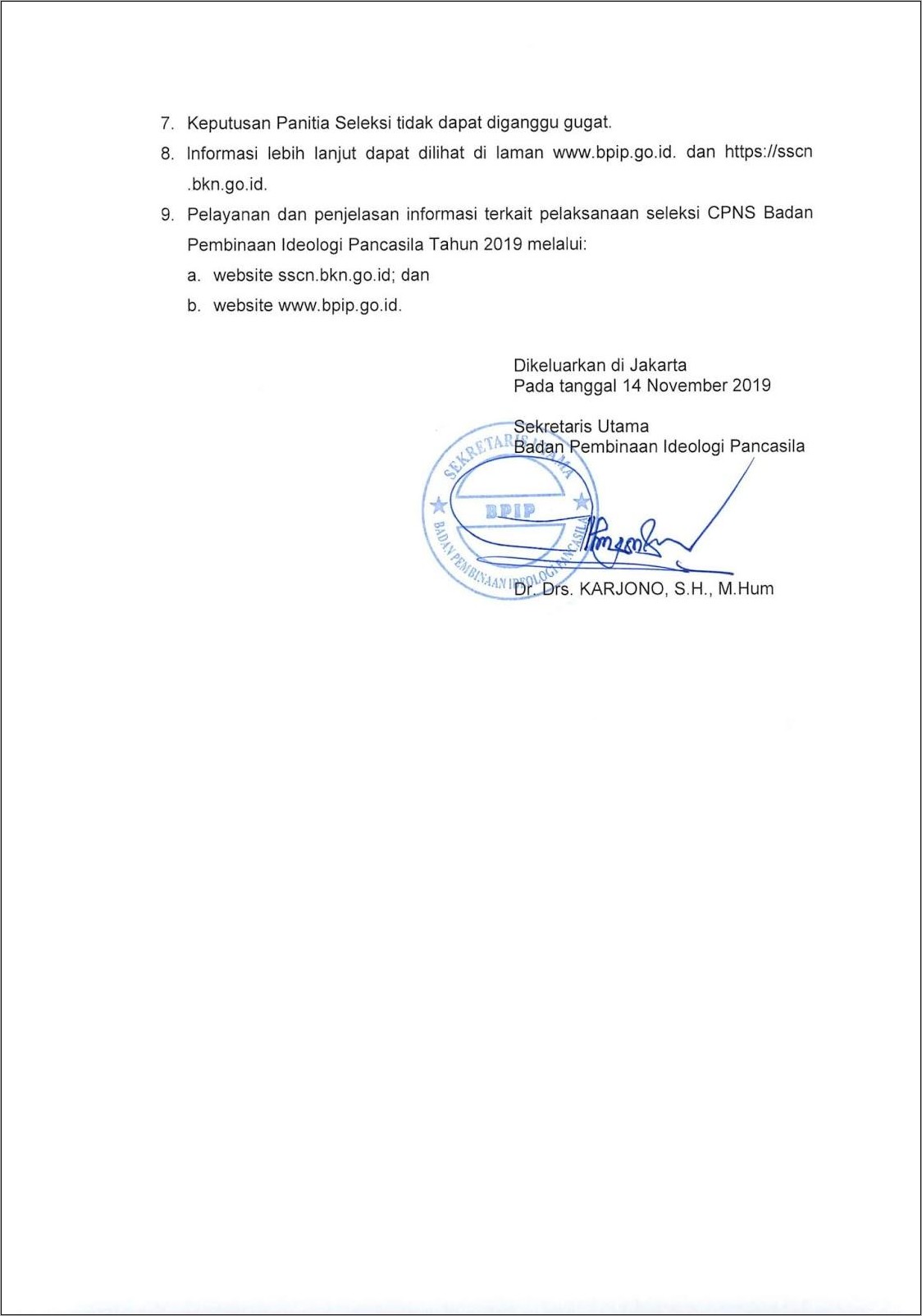 Contoh Surat Lamaran Cpns 2019 Ideologi Pancasila