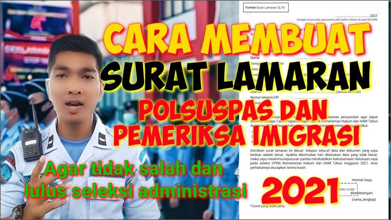 Contoh Surat Lamaran Cpns Imigrasi