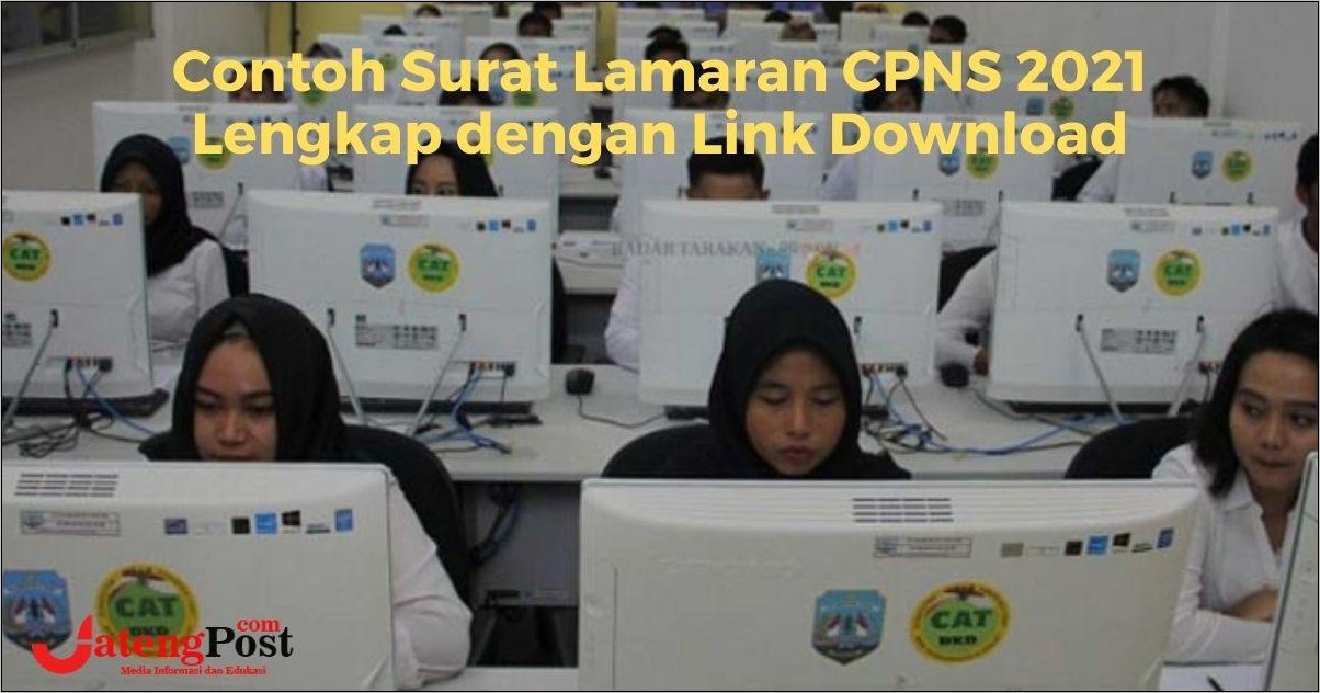 Contoh Surat Lamaran Cpns Jateng