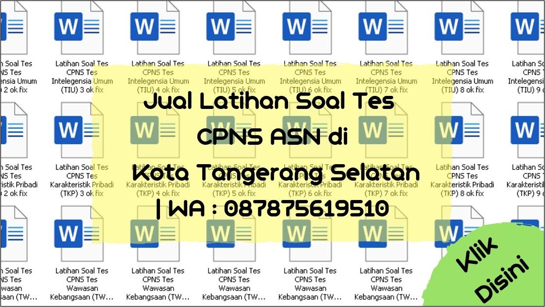 Contoh Surat Lamaran Cpns Kota Tangerang Selatan