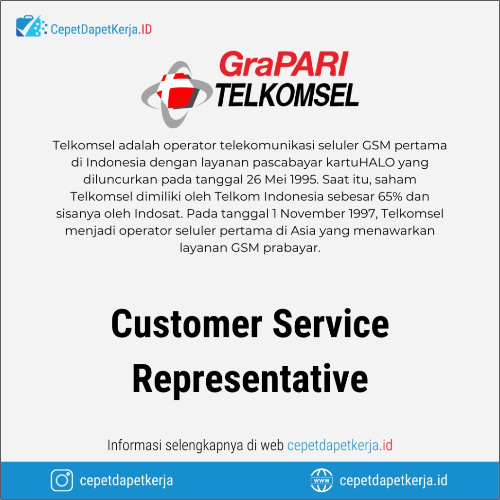 Contoh Surat Lamaran Ke Grapari Telkomsel