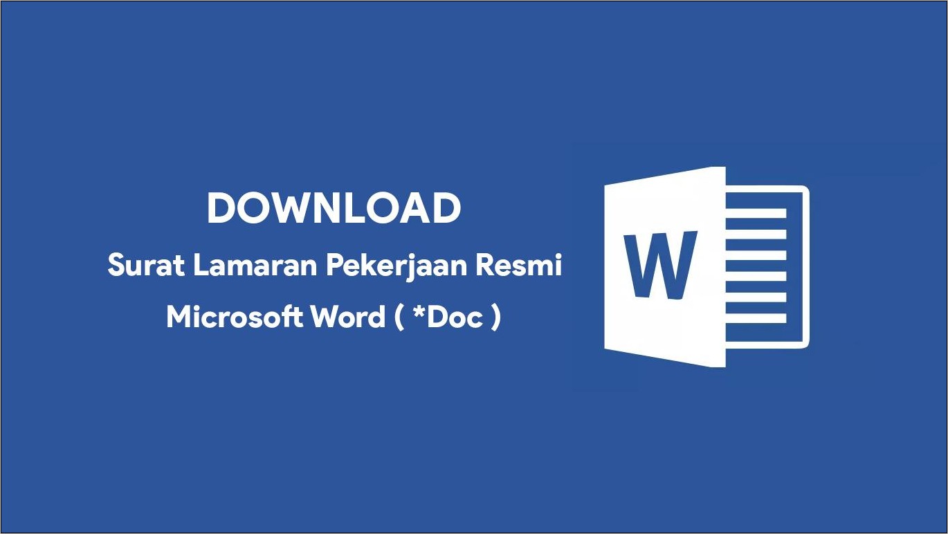 Contoh Surat Lamaran Kerja Dalam Bahasa Inggris Yang Benar