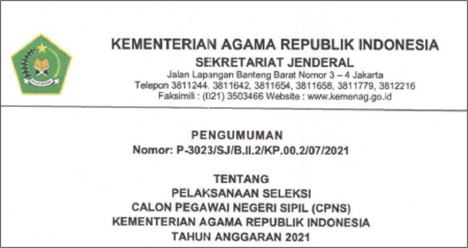 Contoh Surat Lamaran Kerja Di Kua