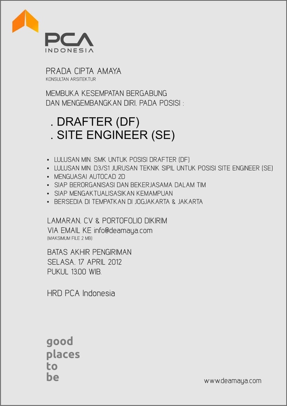 Contoh Surat Lamaran Kerja Grapari Telkomsel