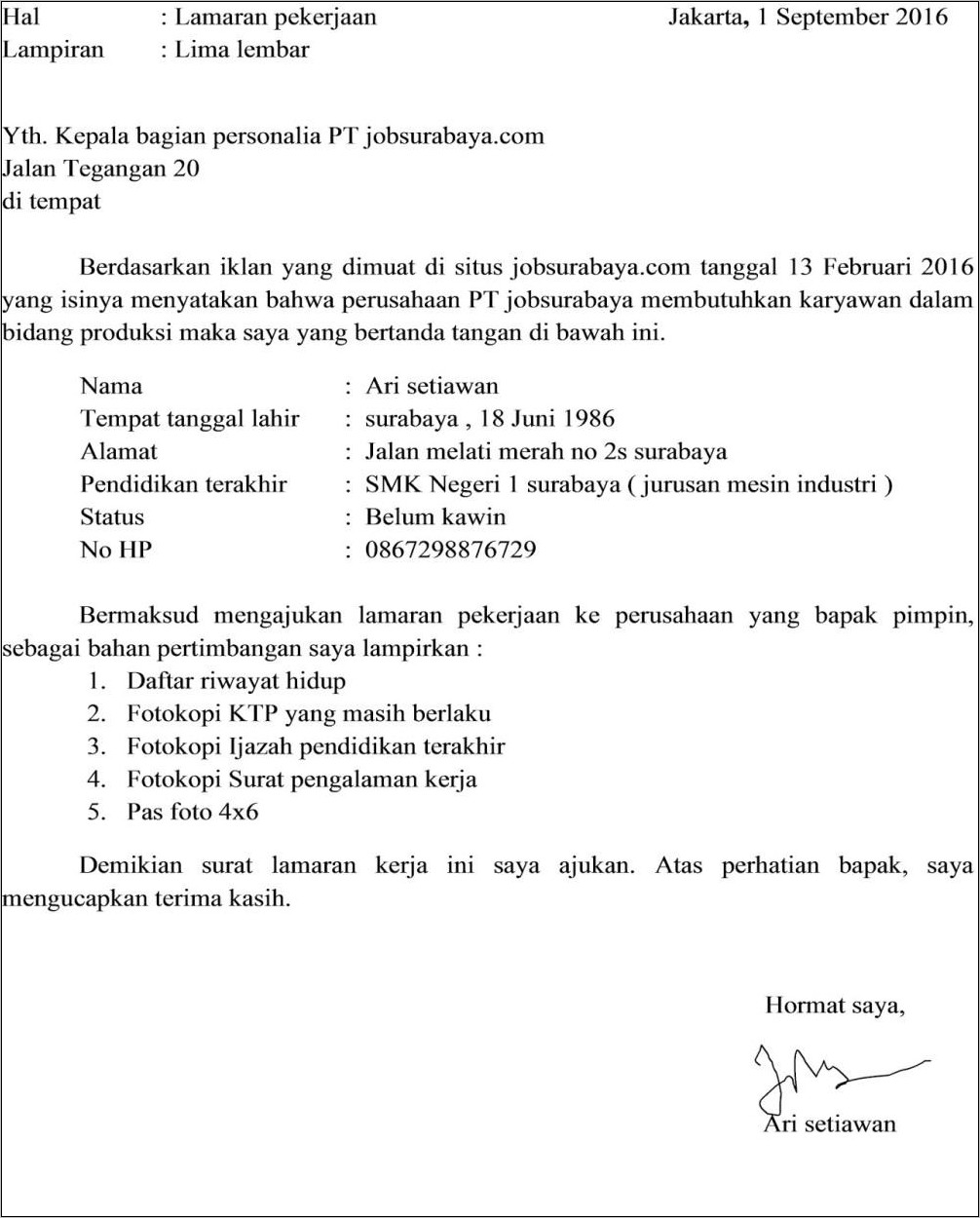 Contoh Surat Lamaran Kerja Ke Perusahaan Tambang - Surat Lamaran Kerja : Desain Contoh Surat #M0Pax44N96