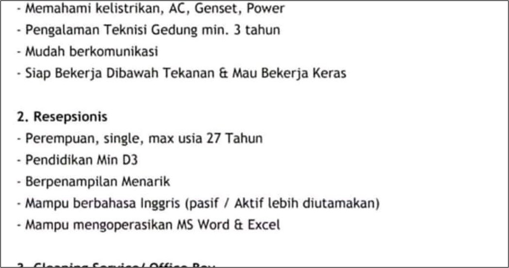 Contoh Surat Lamaran Kerja Koperasi Telkomsel