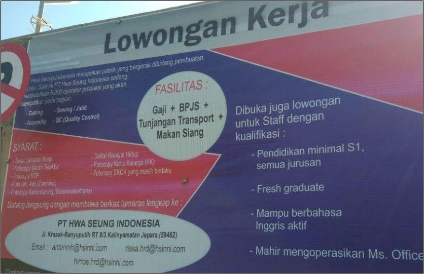 Contoh Surat Lamaran Kerja Pt Telkom