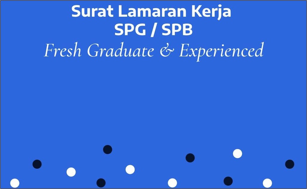 Contoh Surat Lamaran Kerja Sebagai Spg