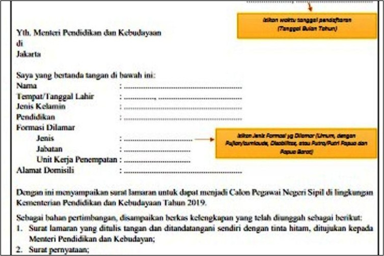 Contoh Surat Lamaran Yang Ditulis Tangan