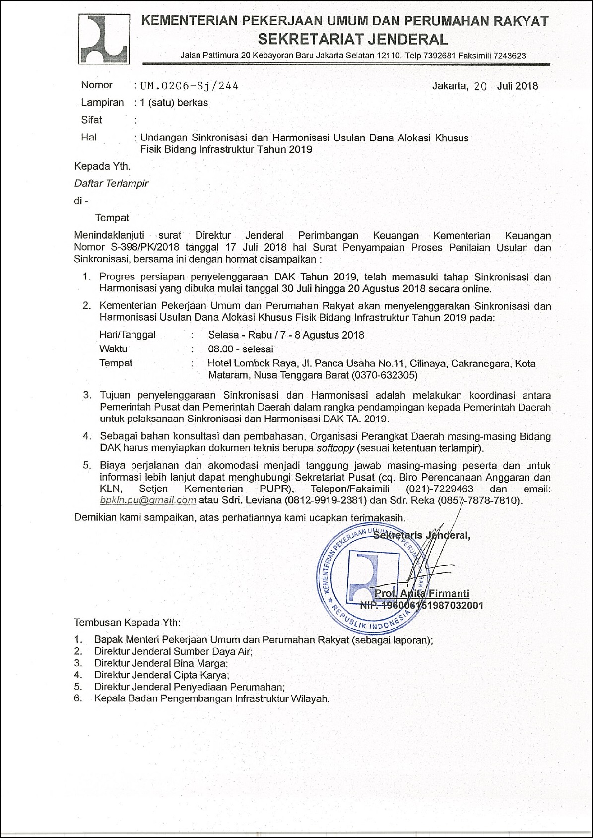 Contoh Kop Surat Kementerian Pekerjaan Umum Dan Penataan Ruang Sumbar