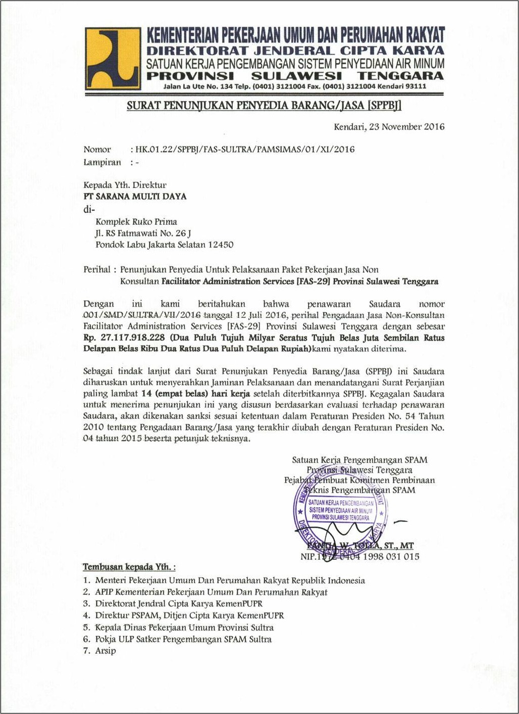 Contoh Sppbj Dan Surat Penjanjian Pekerjaan Konstruksi