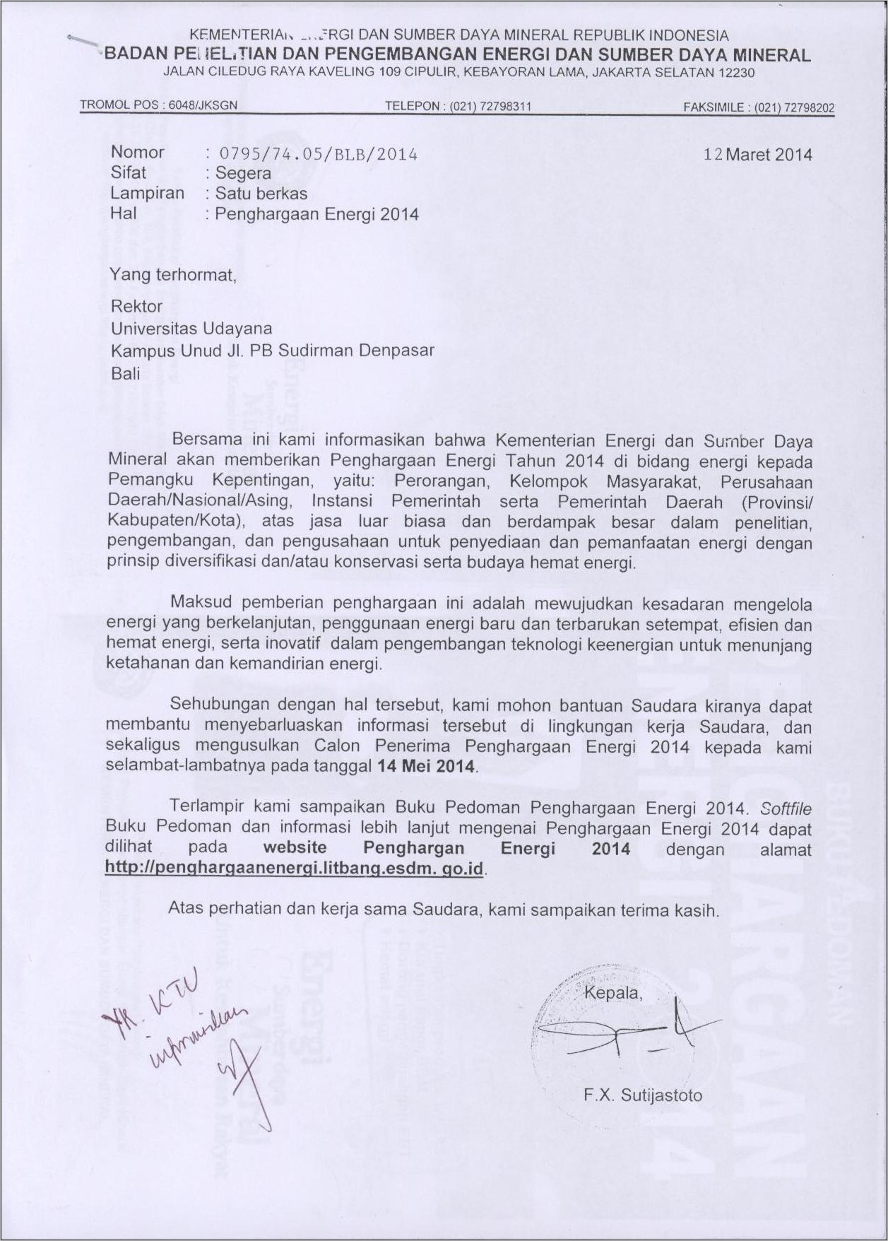 Contoh Surat Apresiasi Kerja