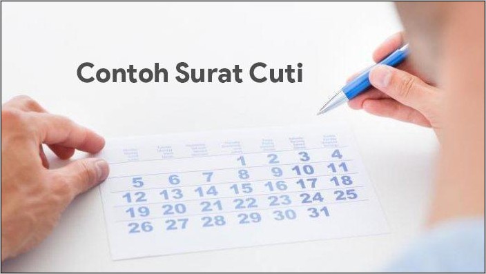 Contoh Surat Cuti Kerja Perusahaan