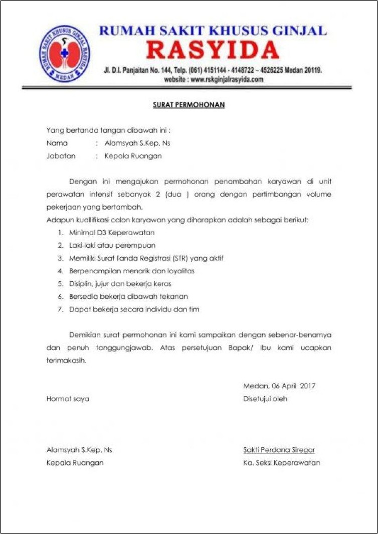 Contoh Surat Dinas Panggilan Kerja