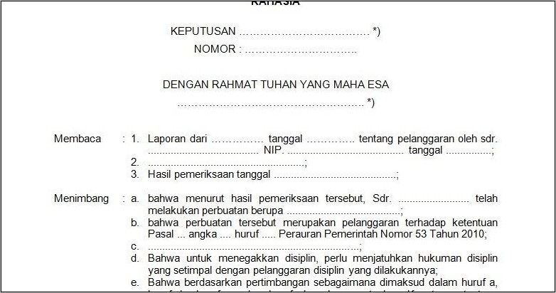 Contoh Surat Edaran Kedisiplinan Kerja