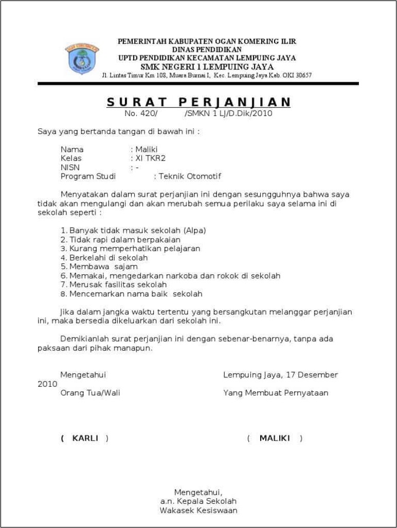 Contoh Surat Ijin Membawa Hp Di Lingkungan Kerja