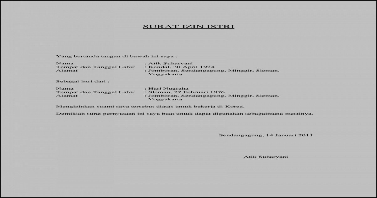 Contoh Surat Ijin Tidak Masuk Kuliah Karena Lembur Kerja