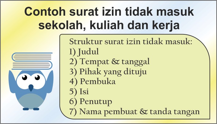 Contoh Surat Ijin Tidakmasuk Kerja