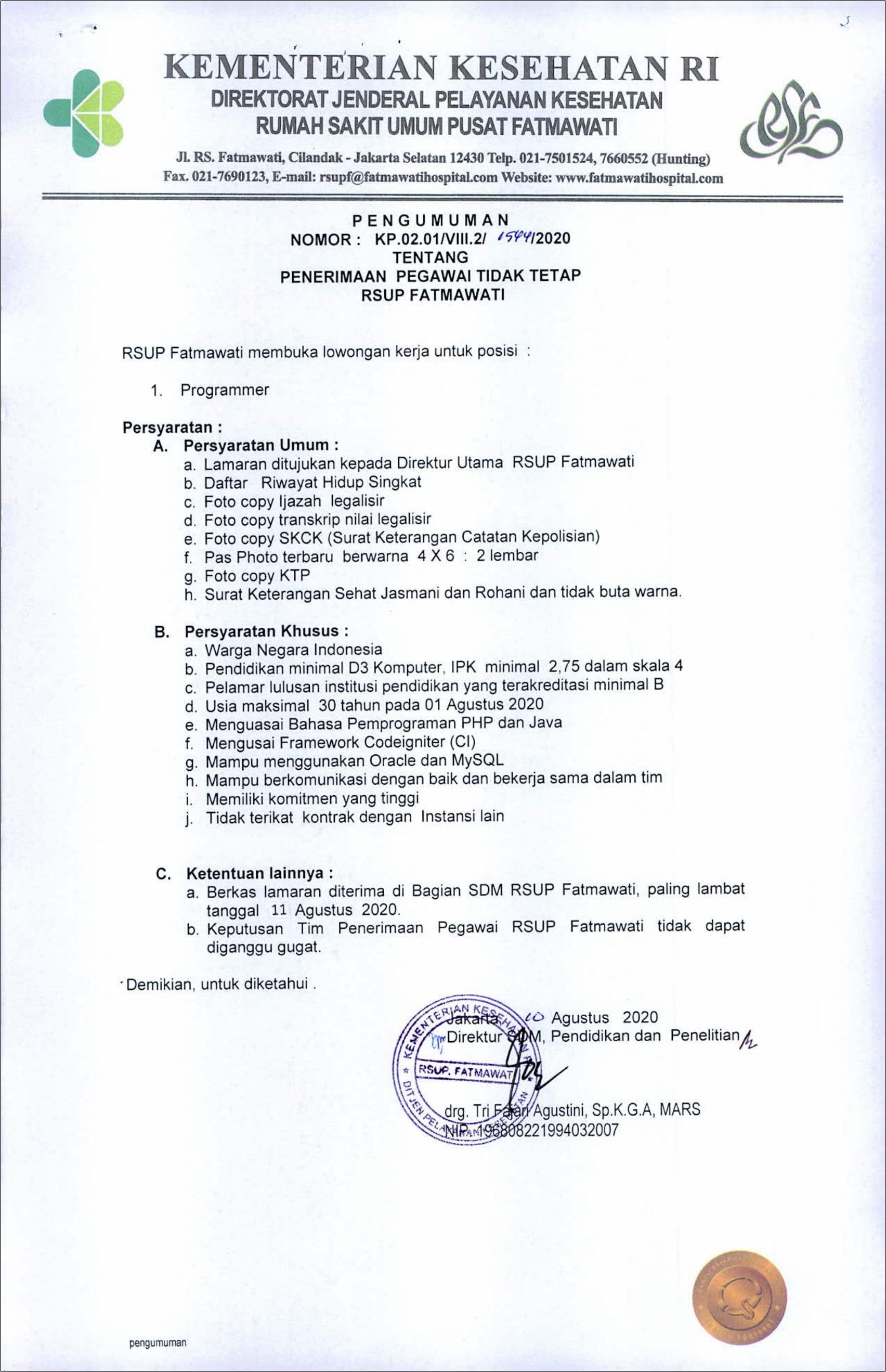 Contoh Surat Instruksi Kerja Bakti