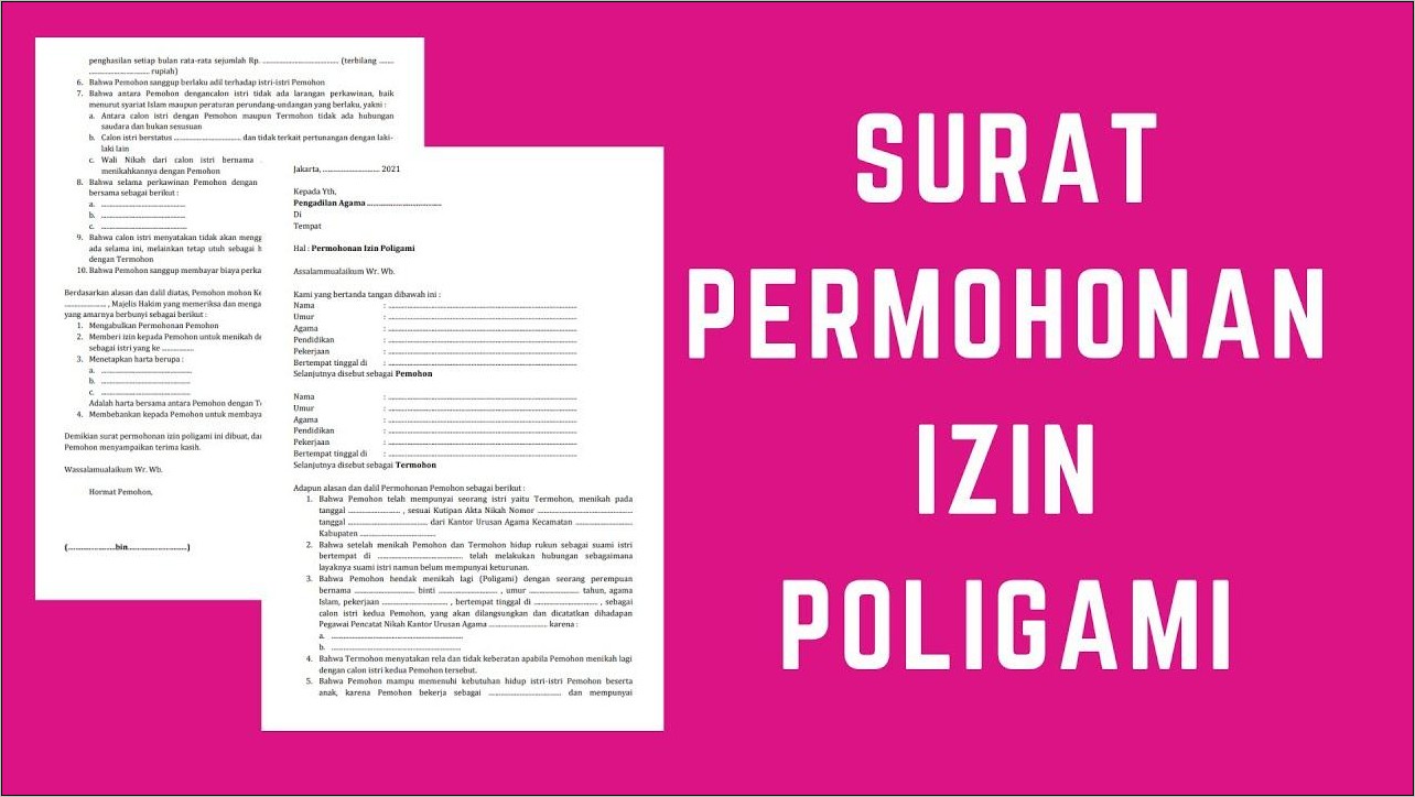 Contoh Surat Izin Bekerja Dari Istri