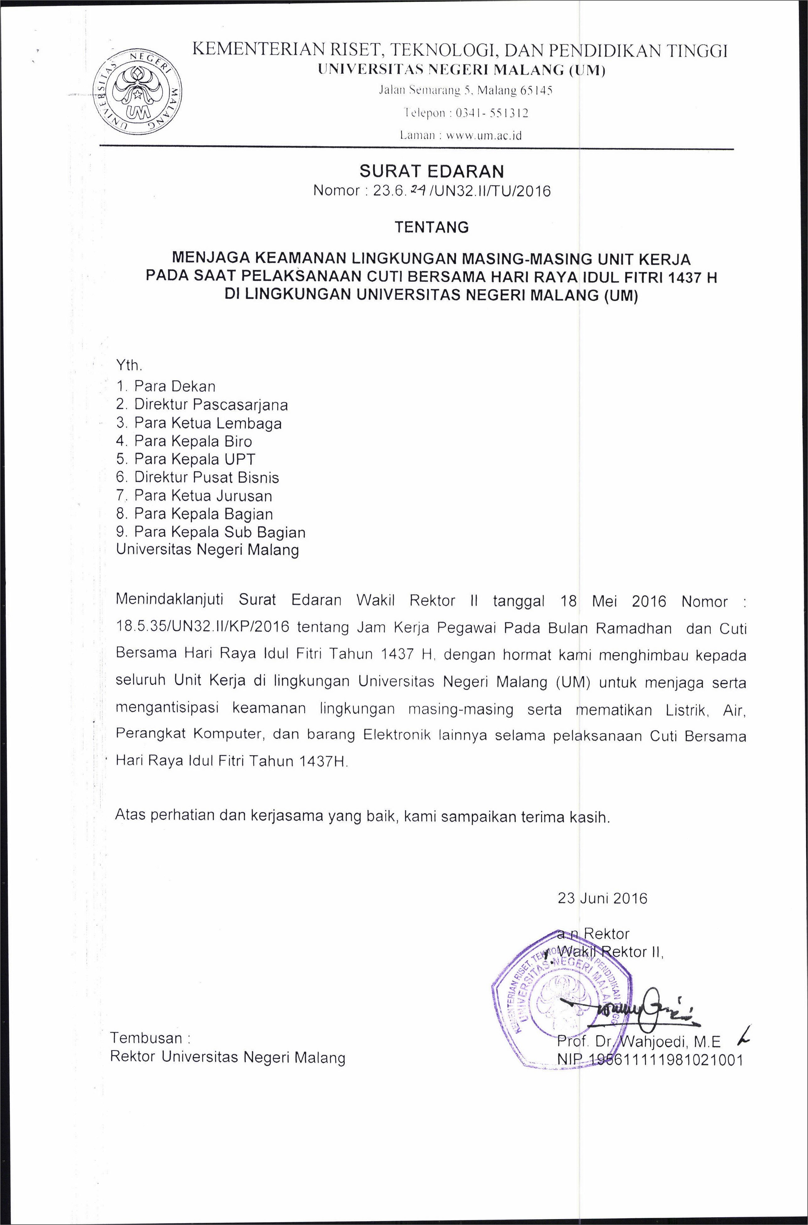Contoh Surat Izin Bekerja Malam