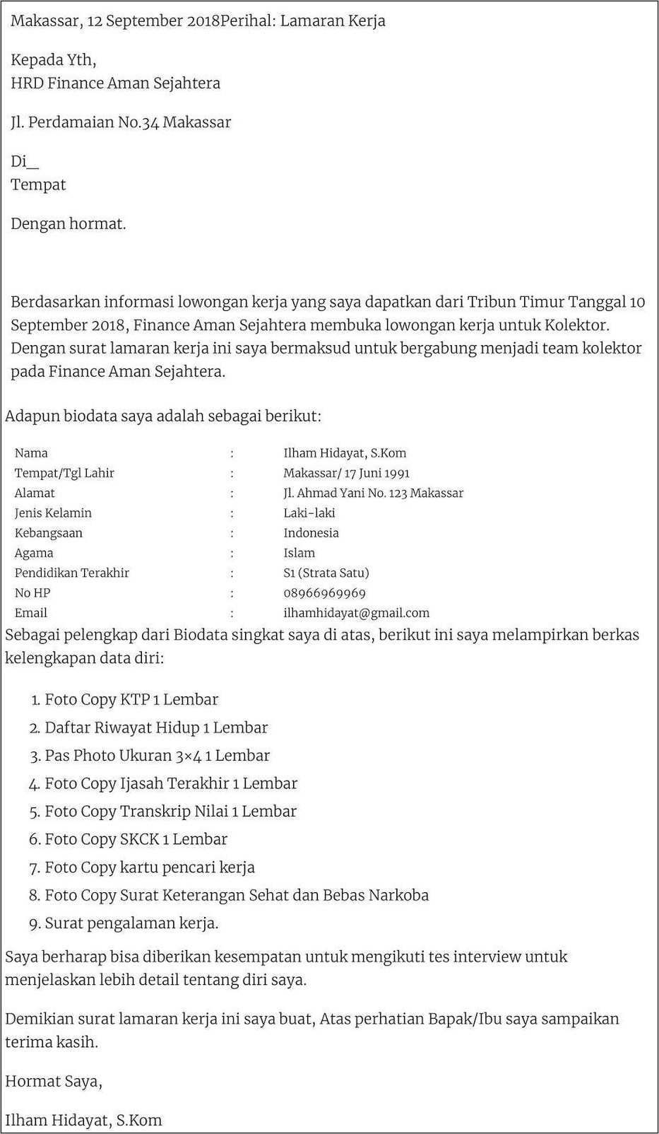 Contoh Surat Izin Suami Untuk Kerja