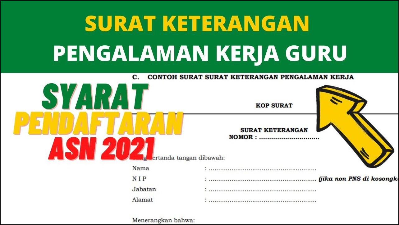 Contoh Surat Jabatan Kerja