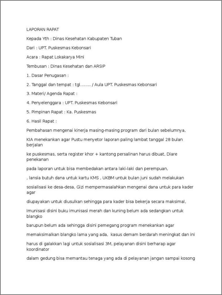 Contoh Surat Kerja Bakti Rt Doc