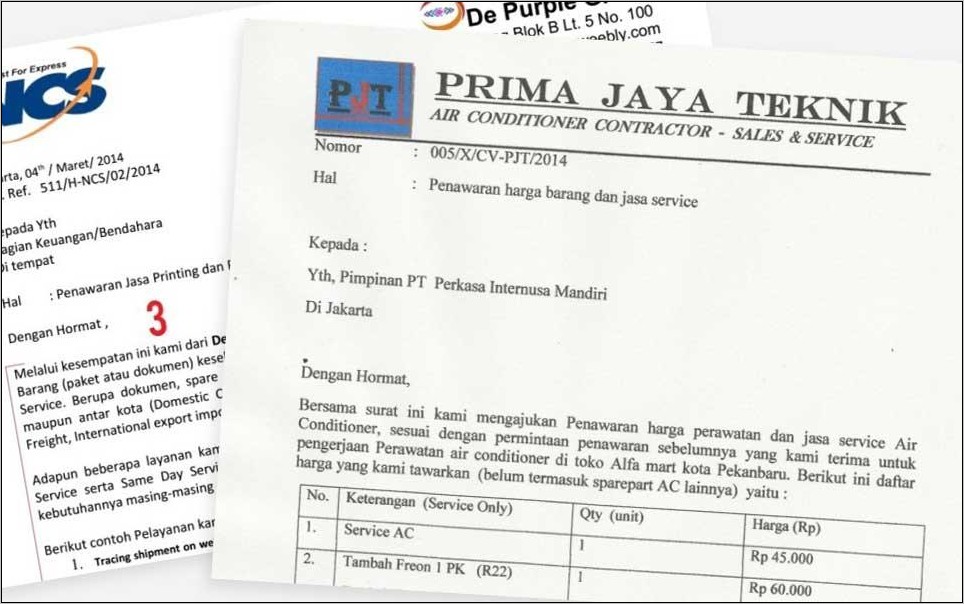 Contoh Surat Kerja Sama Dalam Hal Pembayaran Melalui Transfer