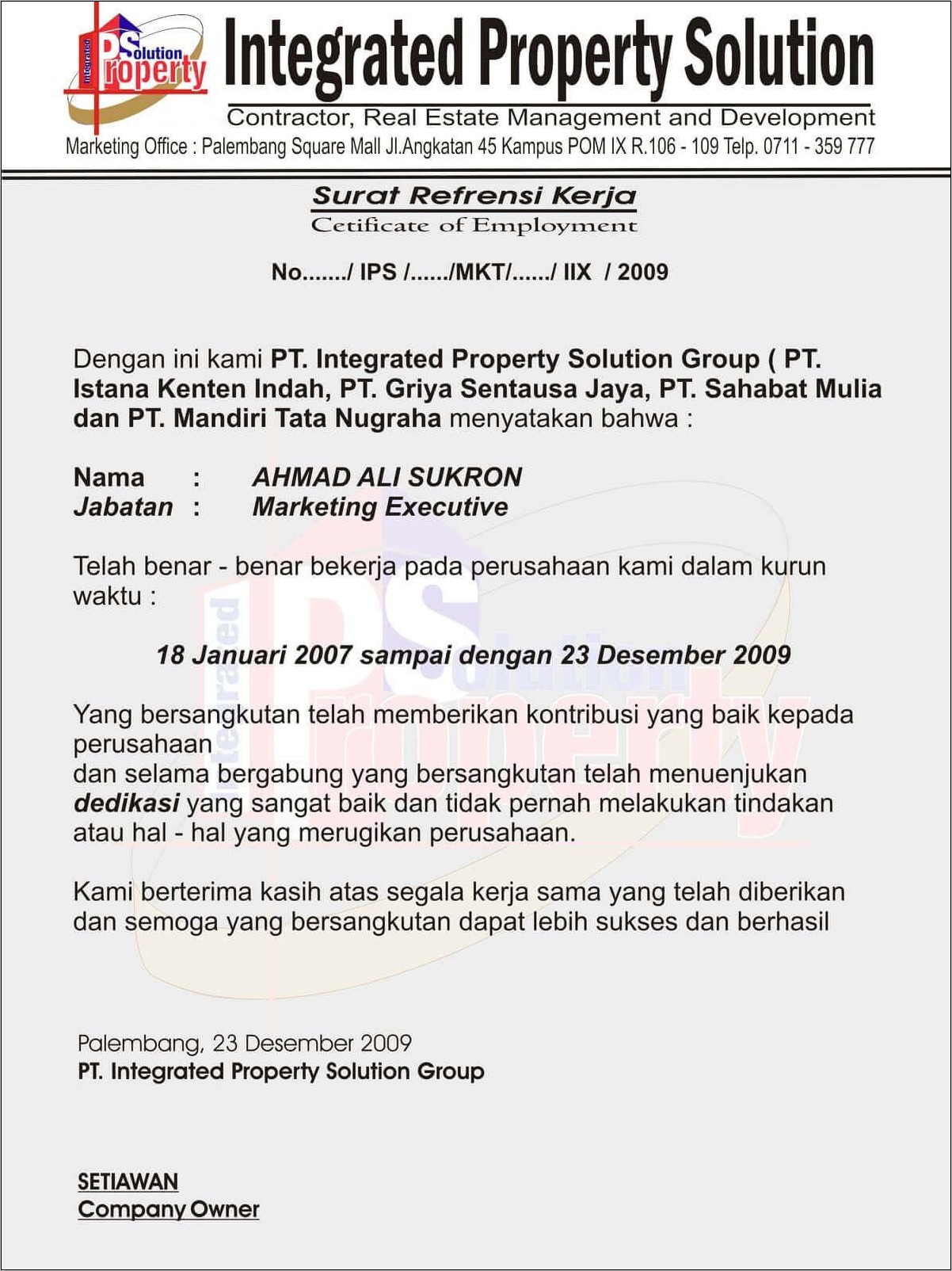 Contoh Surat Kerja Sama Pembangunan Proyek Perusahaan