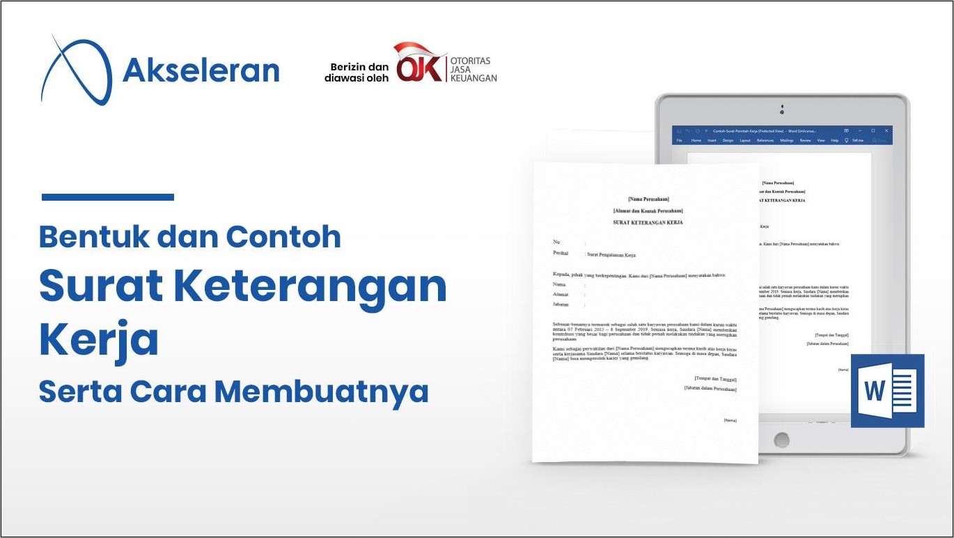 Contoh Surat Keterangan Berhenti Bekerja Untuk Bpjs Ketenagakerjaan