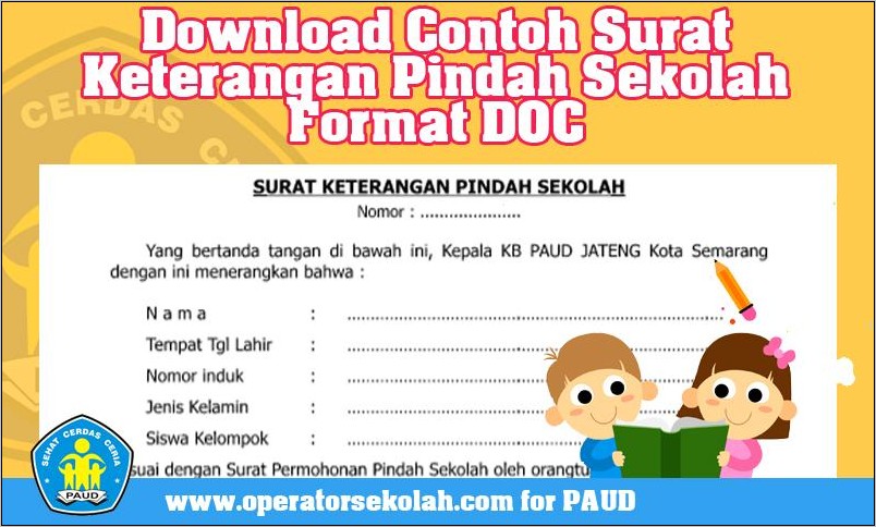 Contoh Surat Keterangan Kerja Paud