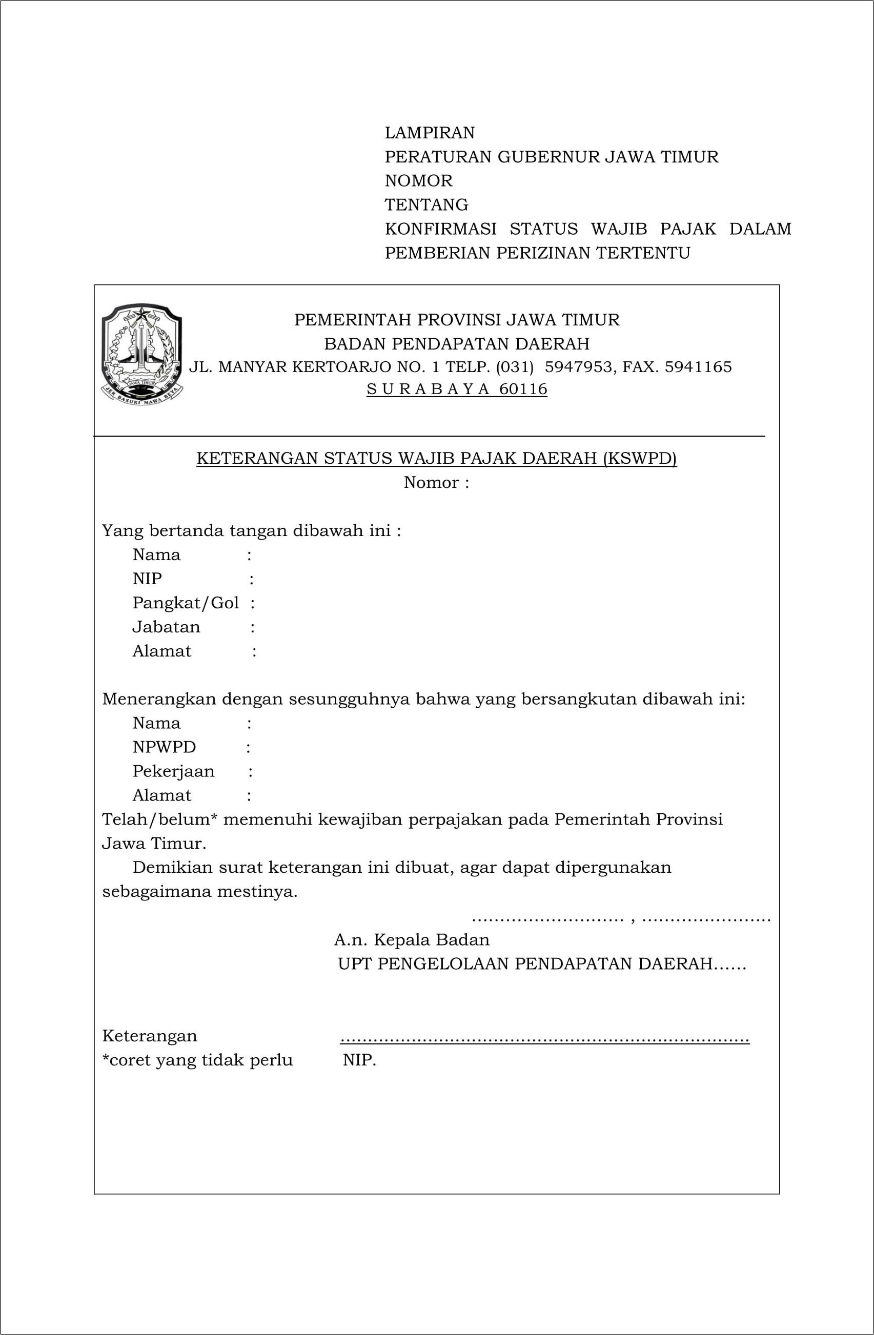 Contoh Surat Keterangan Progress Pekerjaan