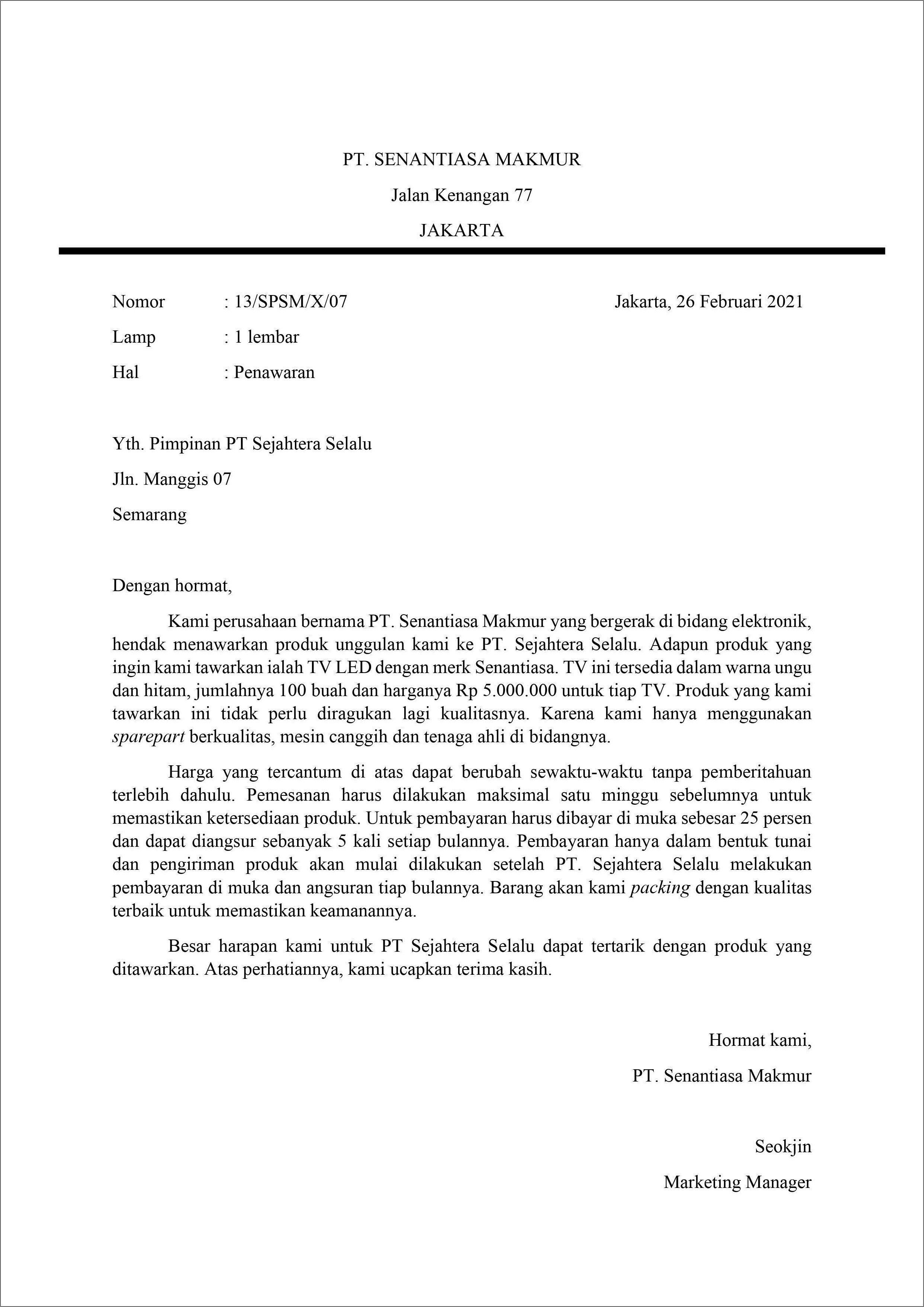 Contoh Surat Klaim Hasil Pekerjaan Yg Tidak Sesuai