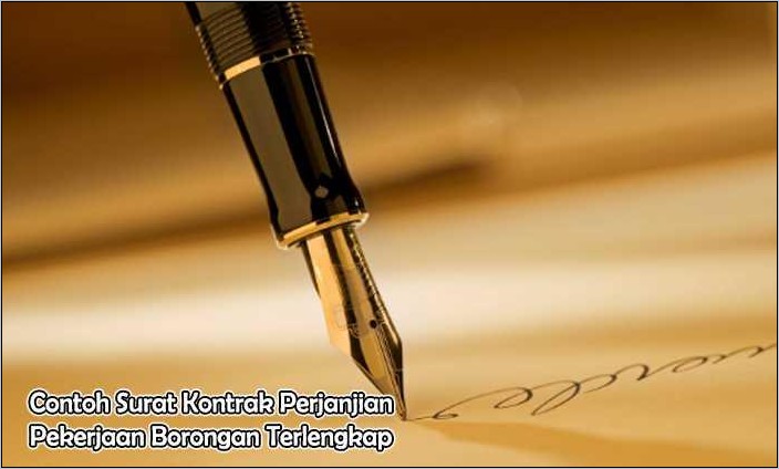 Contoh Surat Kontrak Kerja Proyek Sederhana