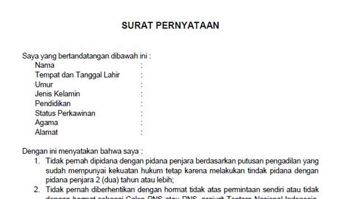 Contoh Surat Lamaran Cpns Kabupaten Yang Ditulis Tangan