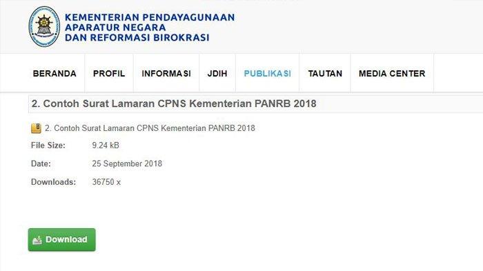 Contoh Surat Lamaran Cpns Kemenkumham 2018 Yang Sudah Diisi