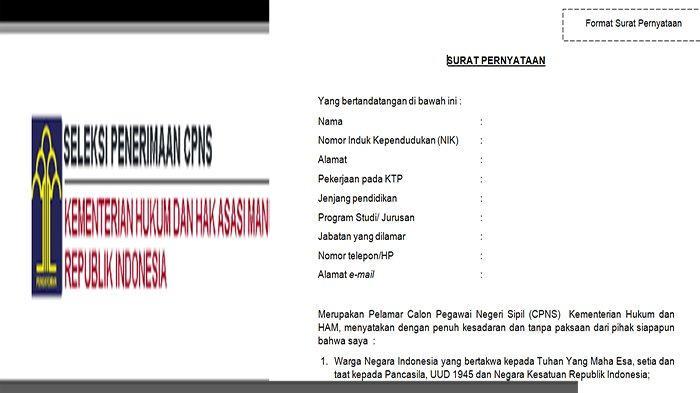 Contoh Surat Lamaran Cpns Kemenkumham Penjaga Tahanan