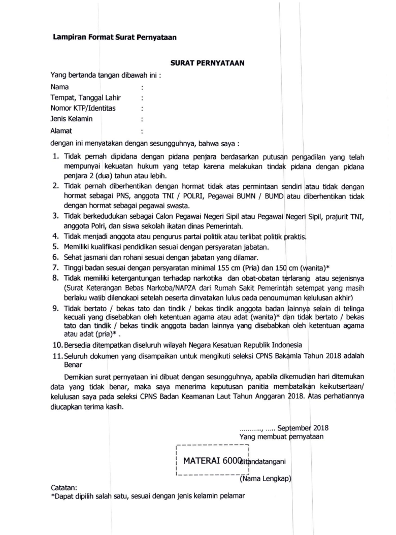 Contoh Surat Lamaran Cpns Mahkamah Agung 2018 Tulis Tangan