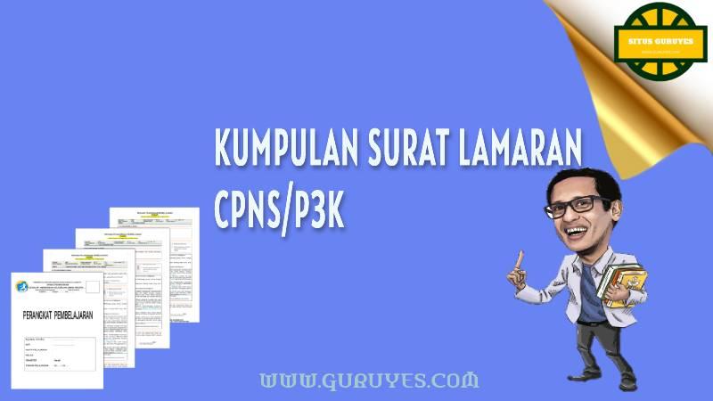 Contoh Surat Lamaran Cpns Pendidikan Guru